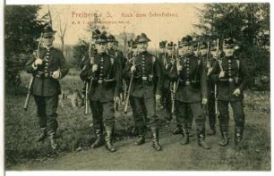 Freiberg. Königlich Sächsisches I.Jäger-Bataillon Nr. 12 - Nach dem Schießstand