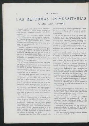 Las reformas universitarias