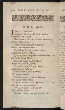 306-325, Ode XXIV.; Remarques; Notes