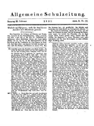 Thebais und Epigonen, auch des Amphiaraos Ausfahrt und Alkmäonis genannt : (Fortsetzung.)