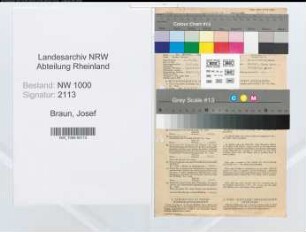 Entnazifizierung Josef Braun, geb. 01.01.1895 (Arzt)