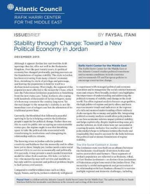 Stability through change : toward a new political economy in Jordan