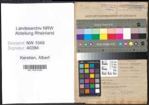Entnazifizierung Albert Kerstien , geb. 15.10.1891 (Arzt)