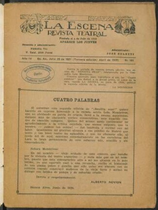 Cuatro palabras