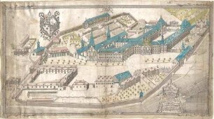 Bittermann, Frater Alanus; Langheim; Kloster - Gesamtanlage (Vogelperspektive)