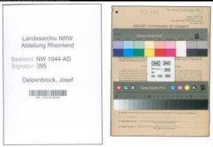 Entnazifizierung Josef Deipenbrock , geb. 08.04.1903 (Amtsinspektor)