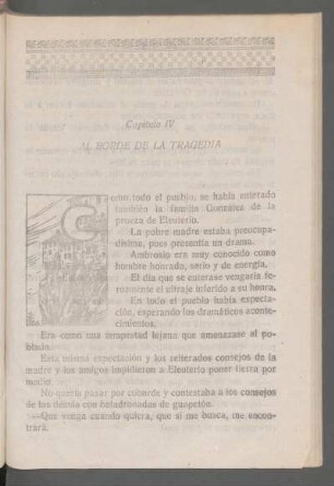Capítulo IV - Al borde de la tragedia