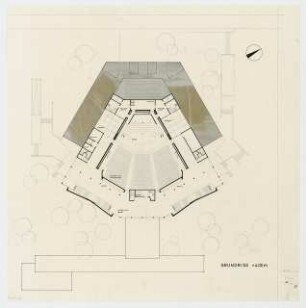 Kongress- und Konzerthalle, Augsburg Wettbewerb: Grundriss 2. OG