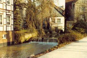 Blick auf den Wallgraben. Detmold. Wall. Papierabzug