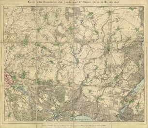 Karte zum Manoeuvre des Garde- und IIIten Armee-Corps im Herbst 1843