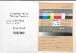 Entnazifizierung Rudolf Sprick , geb. 29.01.1881 (Polizist)