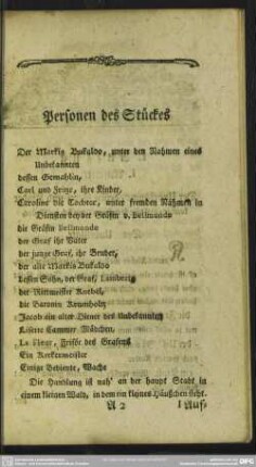 Personen des Stückes