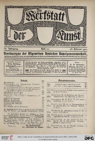 Heft 22 (28. Februar 1910)