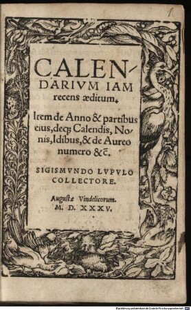 Calendarium iam recens aeditum
