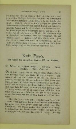 Zweite Periode. Von Cyrus bis Alexander, 555 - 333 vor Christus