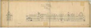 Fassaden-Gestaltung um das Rathaus der Gemeinde Benrath.