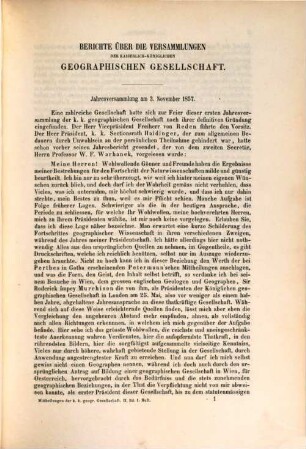 Mitteilungen der Geographischen Gesellschaft Wien. 2. 1858
