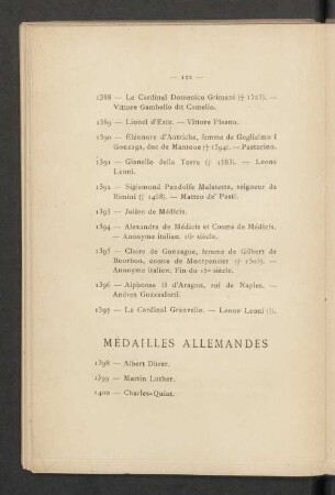 Médailles Allemandes