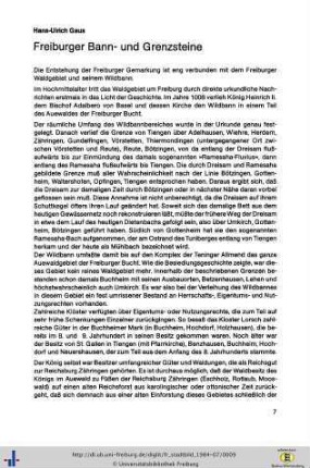 Freiburger Bann- und Grenzsteine