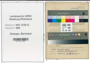 Entnazifizierung Bernhard Goerges , geb. 19.01.1910 (Schneider)