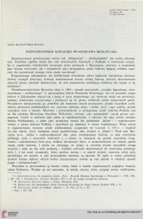 17: Podtatrzański kapliczki Władysława Skoczylasa