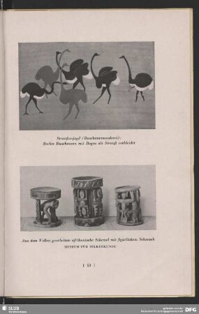 Afrikanische Schemel mit figürlichem Schmuck