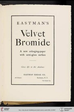 Eastman Kodak Co. [Velvet Bromide Paper]