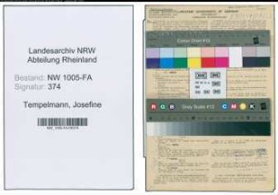 Entnazifizierung Josefine Tempelmann , geb. 26.11.1901 (Buchhalterin)