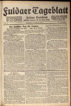 Ausgabe vom Donnerstag, den 12. Januar 1922.