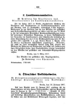 Kriegsteuerungsunterstützungen für bedürftige Hinterbliebene von Volksschullehrern : [G. Öffentliches Volksschulwesen]