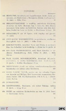 Diverse (Nr. 683-706)