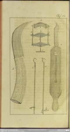 Taf. 61 [Verschiedene schneidende Gartenwerkzeuge]