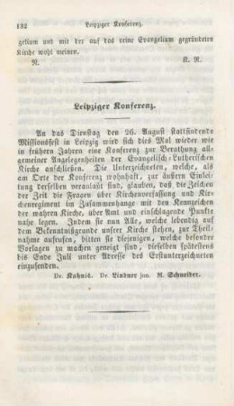 132 Leipziger Konferenz