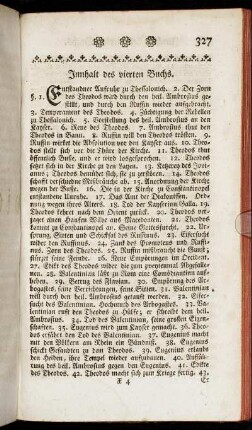 Innhalt des vierten Buchs.