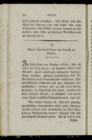II. Weitere Auseinandersetzung des Begriffs der Achtung.