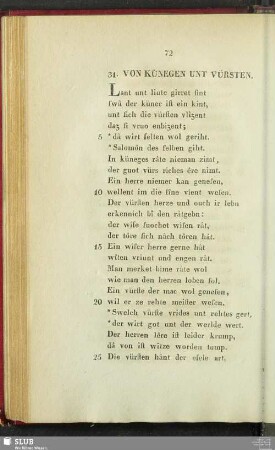 31. Von den Künegen unt Vürsten