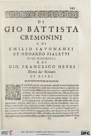 Di Gio Battista Cremonini [...]