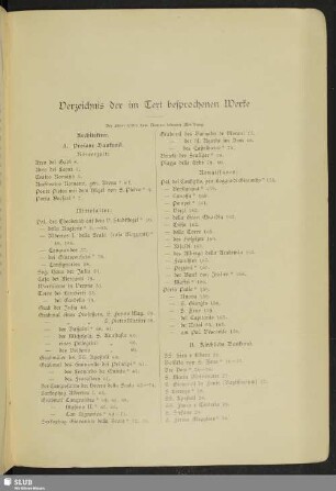 Verzeichnis der im Text besprochenen Werke