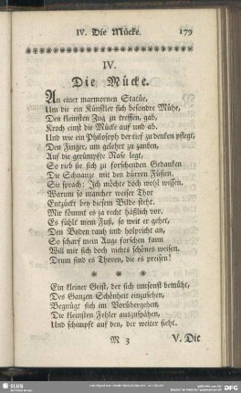 IV. Die Mücke