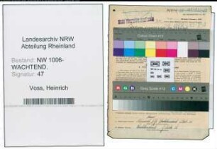 Entnazifizierung Heinrich Voss , geb. 04.10.1913 (Baecker)