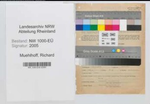 Entnazifizierung Richard Muehlhoff, geb. 13.11.1905 (Kaufmann)