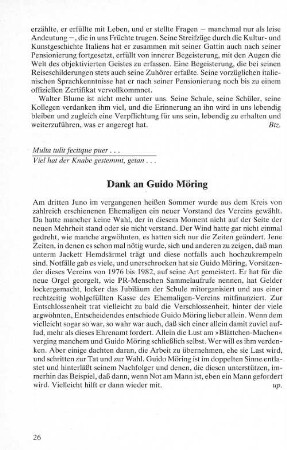 Dank an Guido Möring