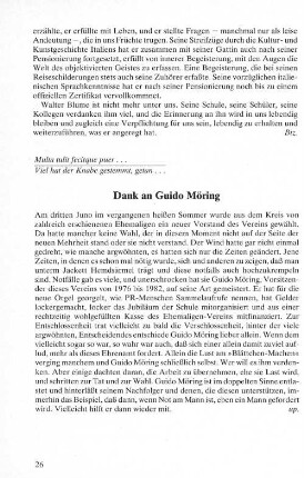 Dank an Guido Möring