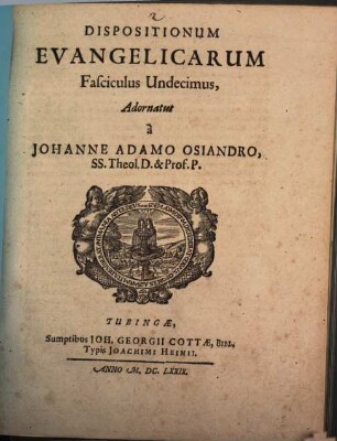 Dispositionum Evangelicarum Fasciculus ..., 11
