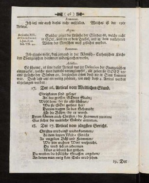 46-56, Der 16. Articul vom Weltlichen Stand. Obrigkeiten ...