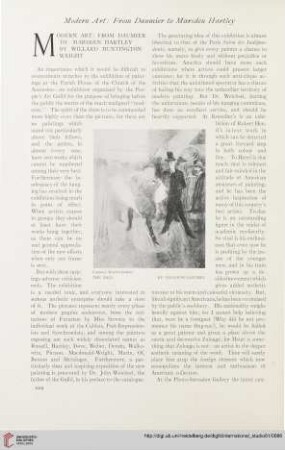 Vol. 61 (1917) = No. 241: Modern art : from Daumier to Marsden Hartley