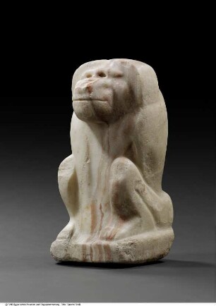 Figur eines hockenden Pavians mit dem Königsnamen des Nar(-mer)