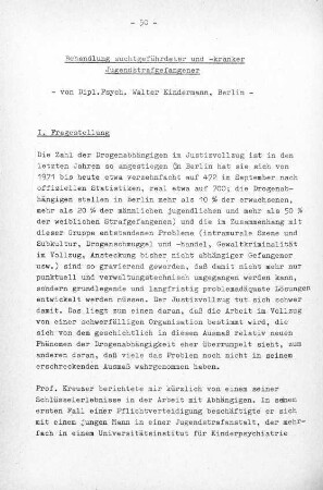 50-73, Behandlung suchtgefährdeter und -kranker Jugendstrafgefangener