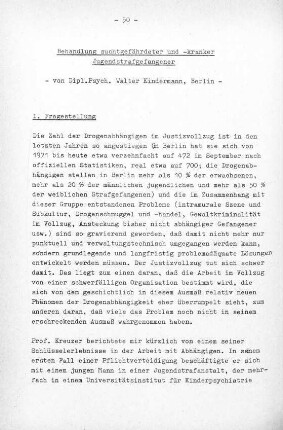 50-73, Behandlung suchtgefährdeter und -kranker Jugendstrafgefangener