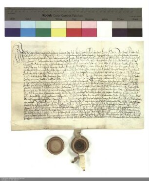 Revers Johann Adam Wiegands bezüglich der Belehnung mit einem Haus in Fulda und weiteren im Einzelnen aufgeführten Lehen durch Joachim [von Gravenegg], Abt von Fulda